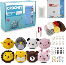 Load image into Gallery viewer, 8PCS Cute Animals Crochet Kits
