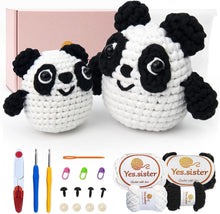 Load image into Gallery viewer, Panda Crochet Kit 111
