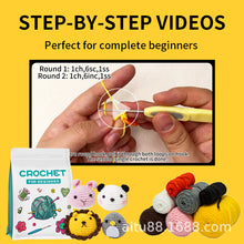 Load image into Gallery viewer, 8PCS Cute Animals Crochet Kits
